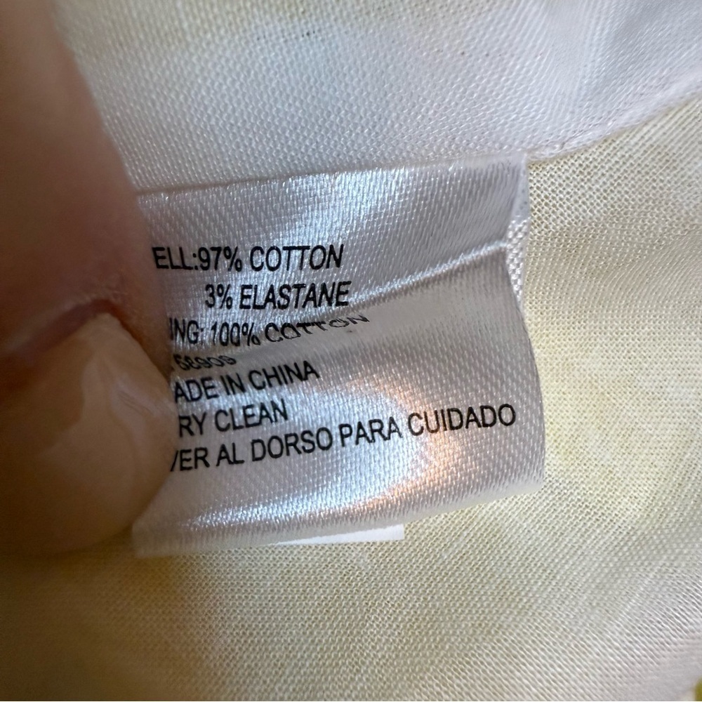 Daniel Cremieux | White/Cream/Yellow Sleeveless Color Block Sundress | Sz 10 - Picture 9 of 10